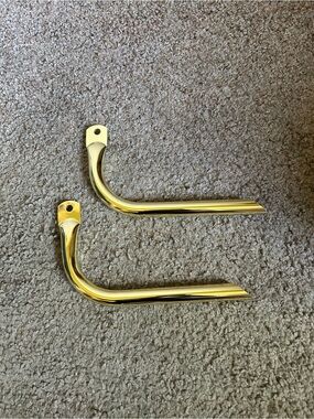 Genuine Vintage Lowrider Steel Bicycle Muffler Oblique Without Holes In Gold New
